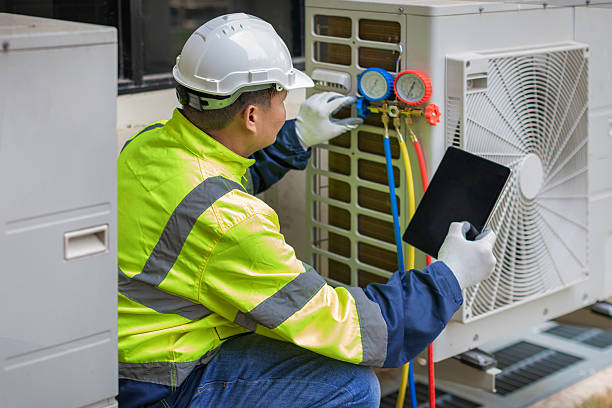 Professional Hvac technician working in Pleasureville, PA